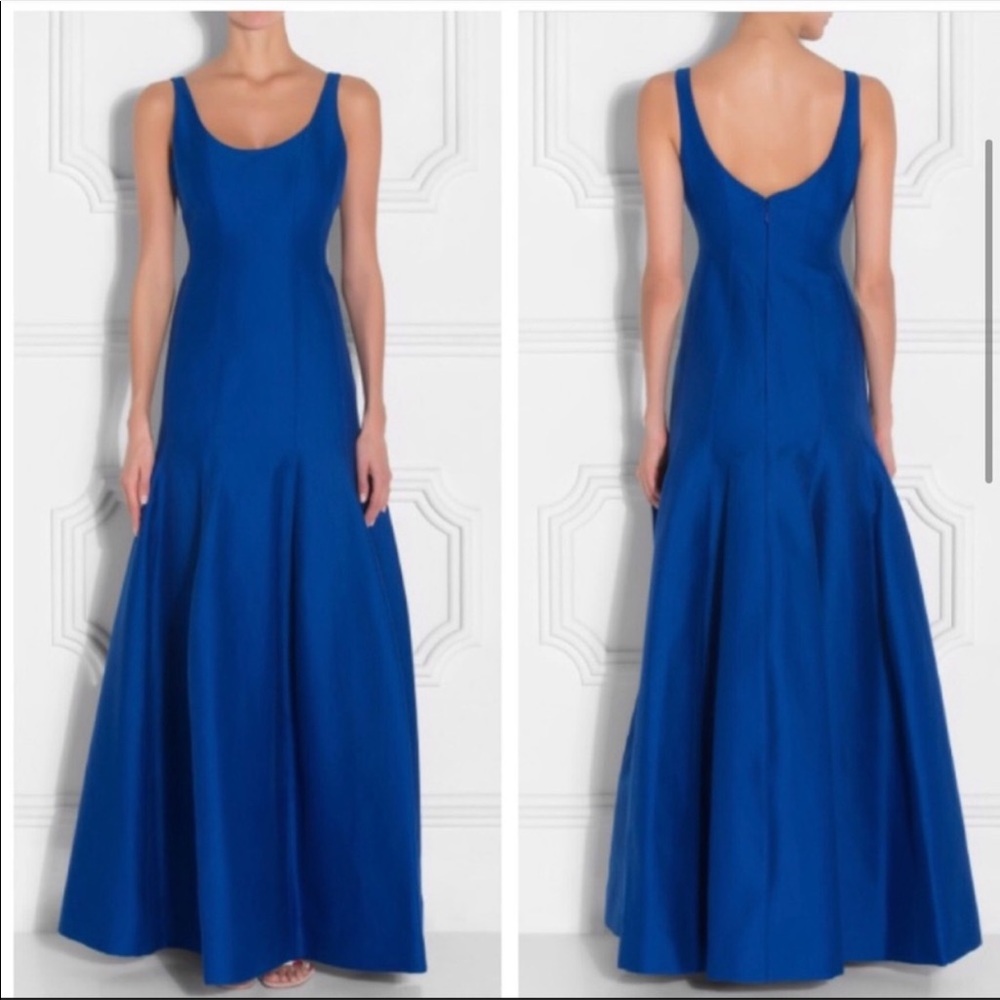 NWT Halston Heritage Cobalt Blue Gown Size 8